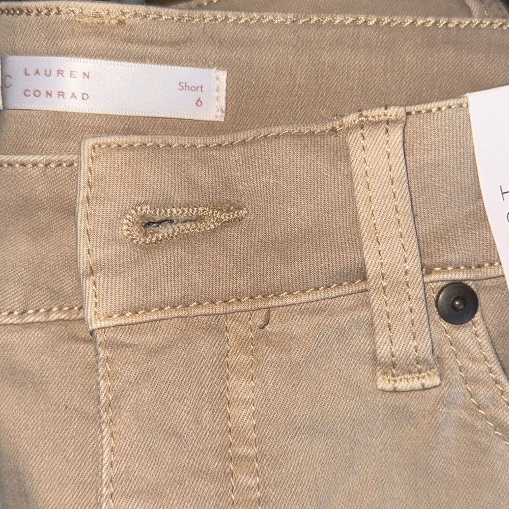 LC Lauren Conrad Cuffed High-Waist Jean Shorts - Picture 2 of 2